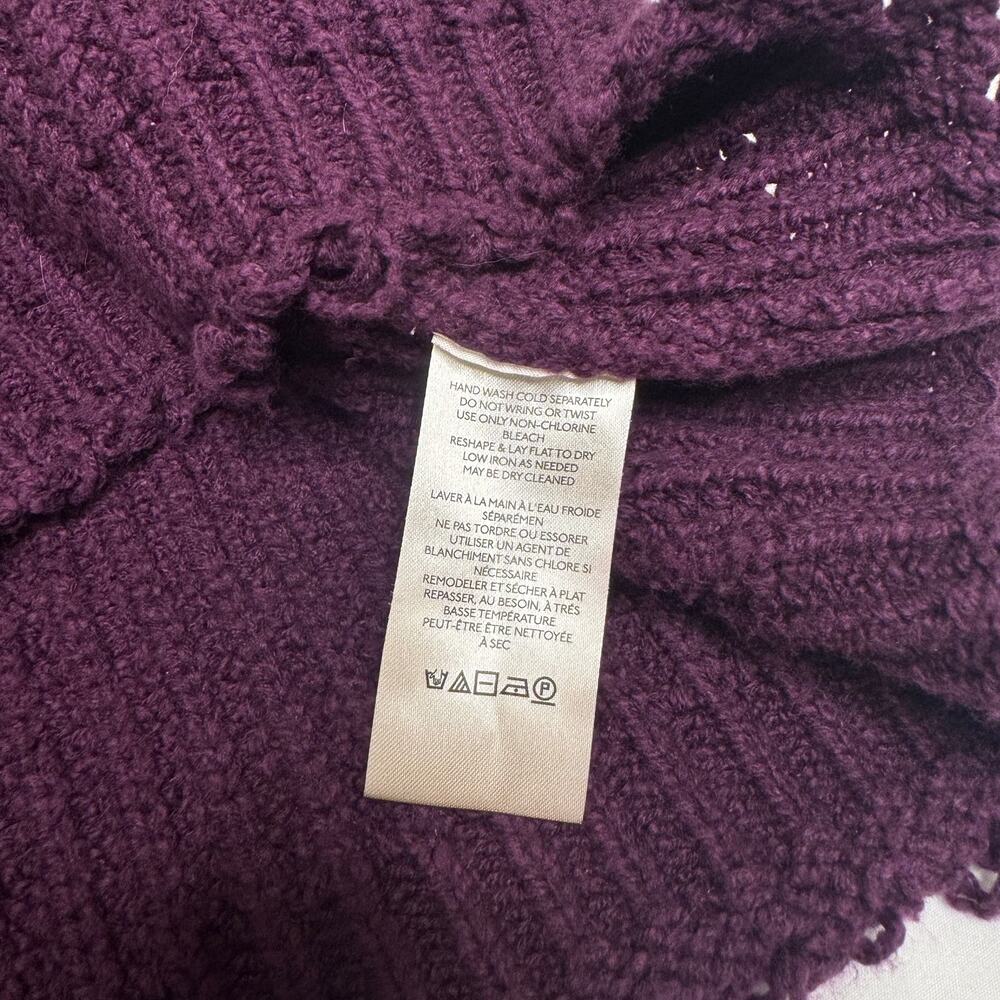 Free People Hunny Bunny Crop Sweater Women’s Large Purple Boho Dark Feminine - Picture 15 of 15